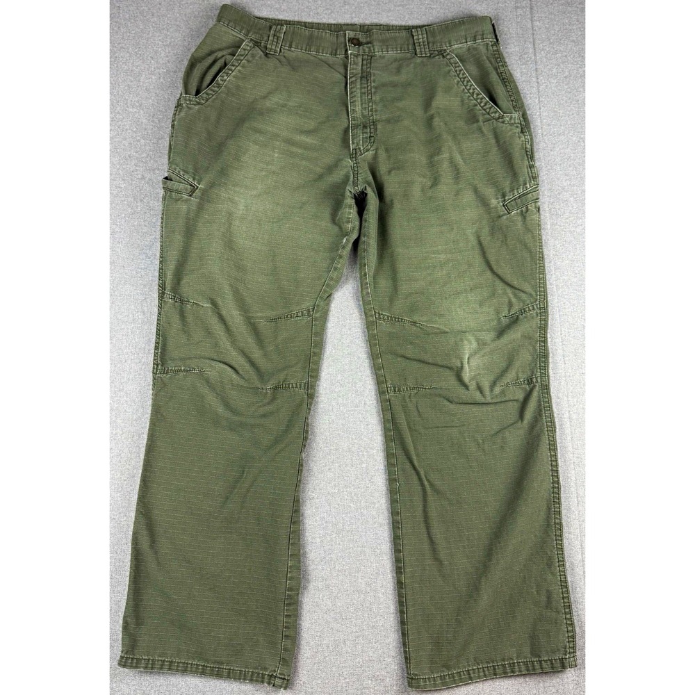 Dickies Genuine Mens 38 Green Ripstop Cargo Pants Relaxed Straight Cotton